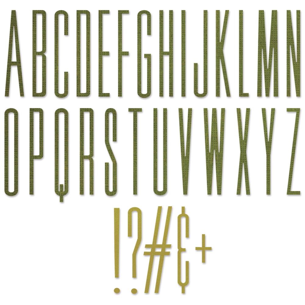 Sizzix Thinlits Dies By Tim Holtz - Alphanumeric Stretch Upper