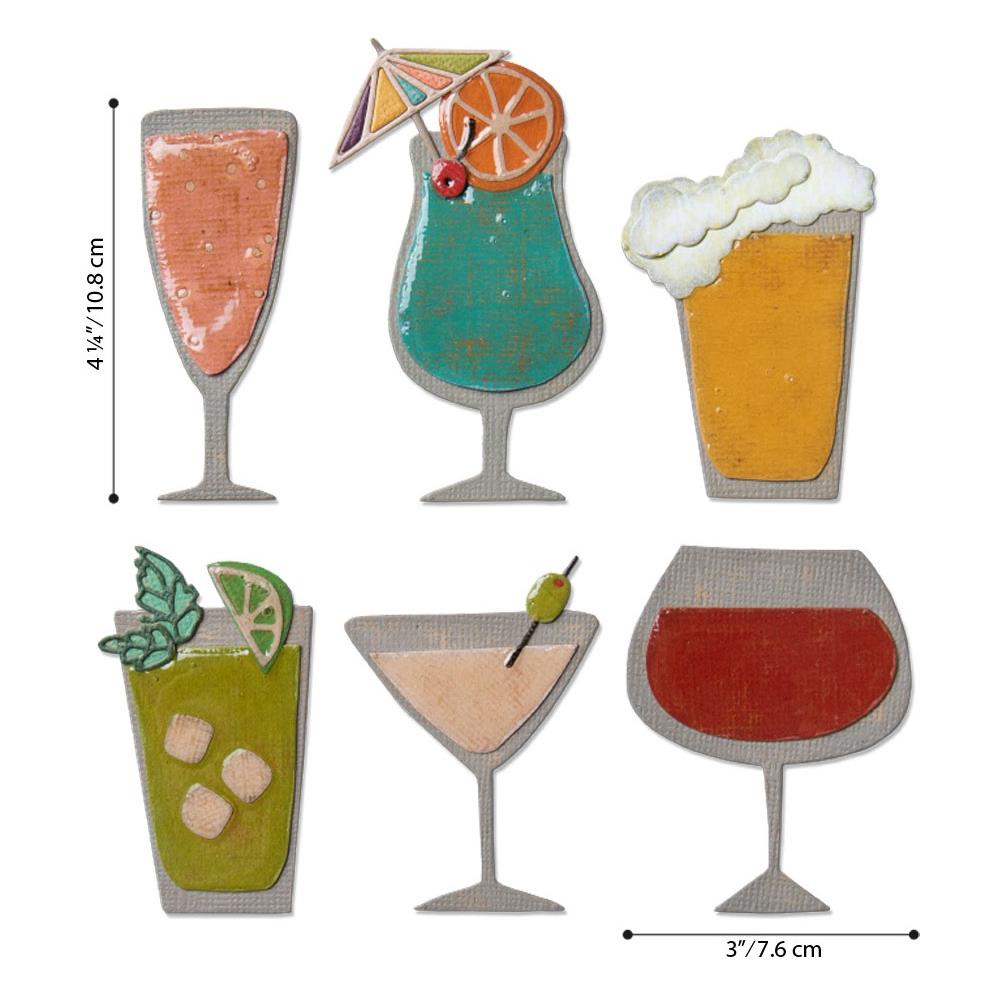 Sizzix Thinlits Dies By Tim Holtz - Happy Hour