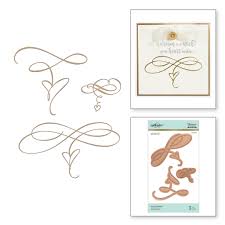 Spellbinders Glimmer Hot Foil Plates - Heart Flourishes