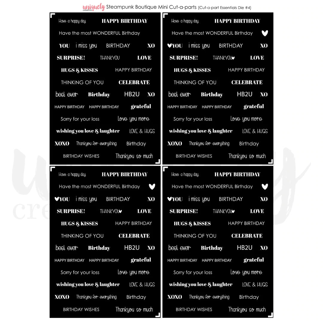 Uniquely Creative - Mini Cut-a-parts Sheet - Steampunk Boutique