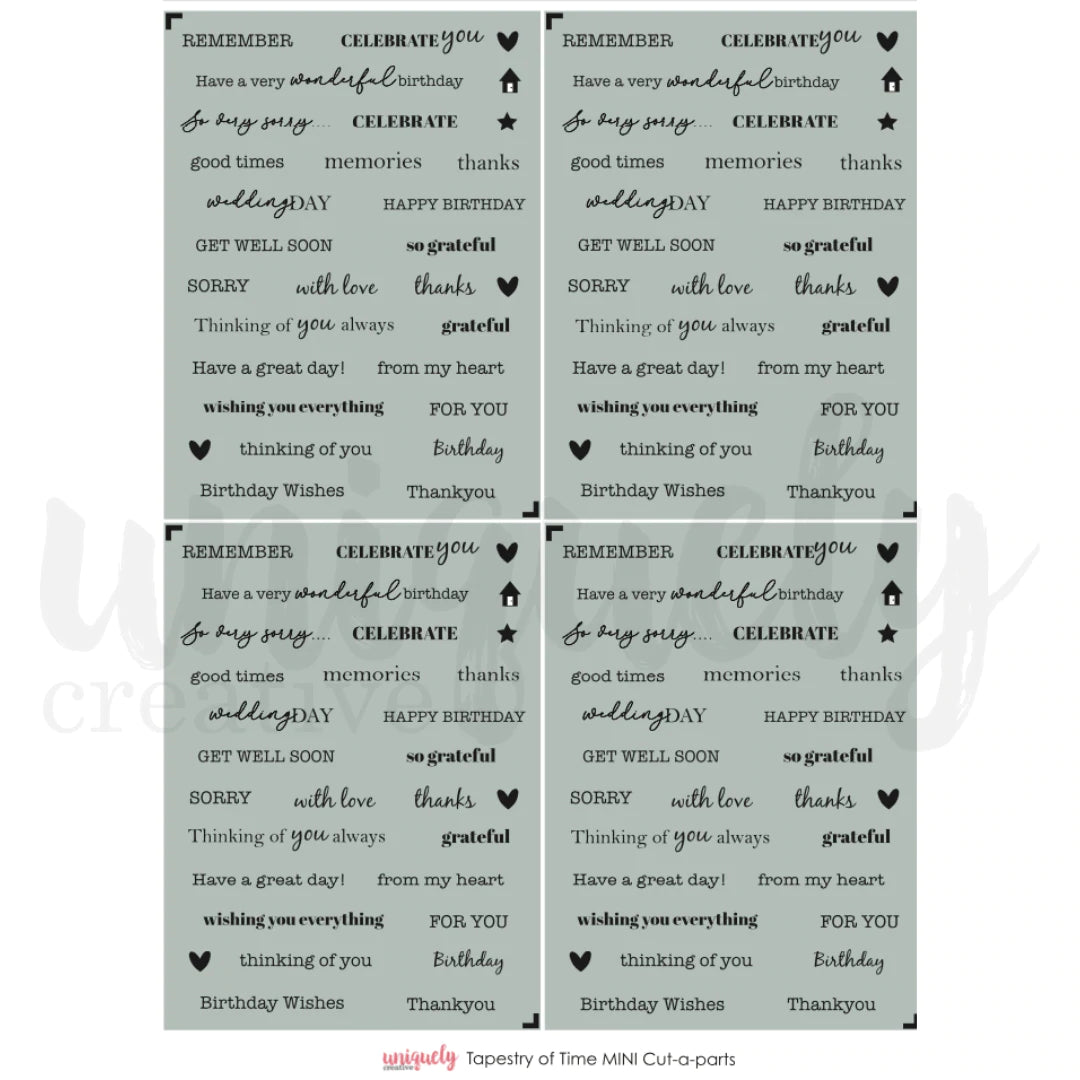Uniquely Creative - Cut-A-Part Sheet Mini- Tapestry of Time