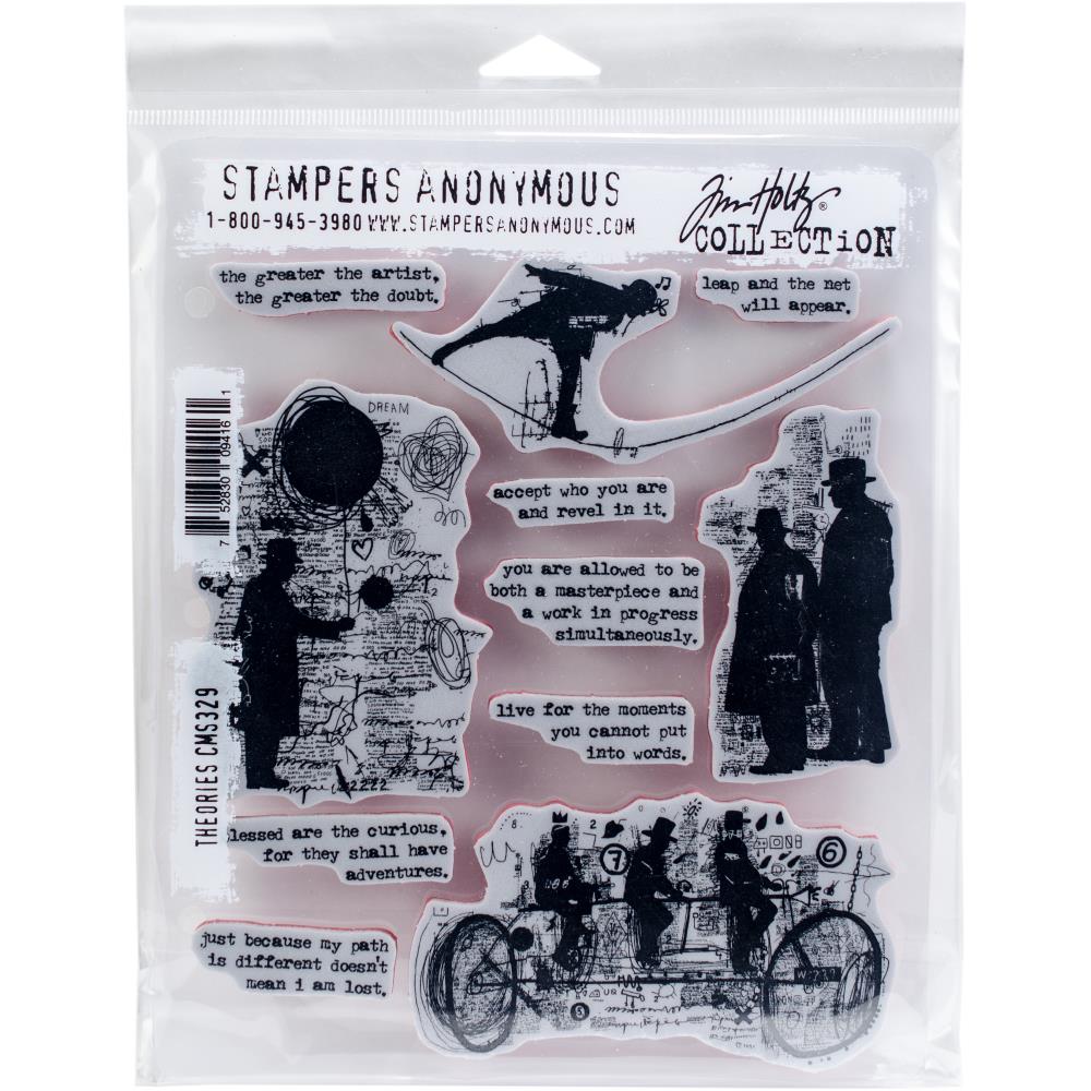 Tim Holtz Cling Rubber Stamp Set - Theories