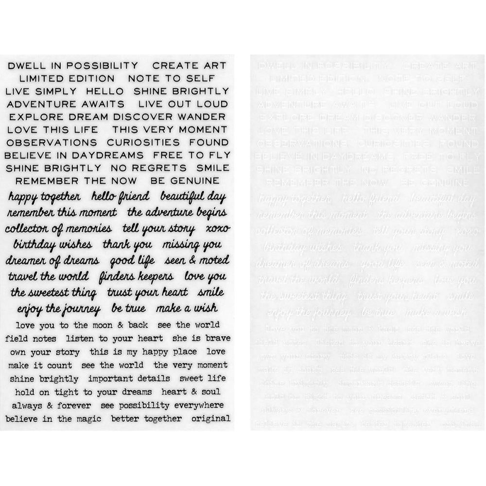 Idea-Ology Remnant Rubs Rub-Ons - Tiny Text