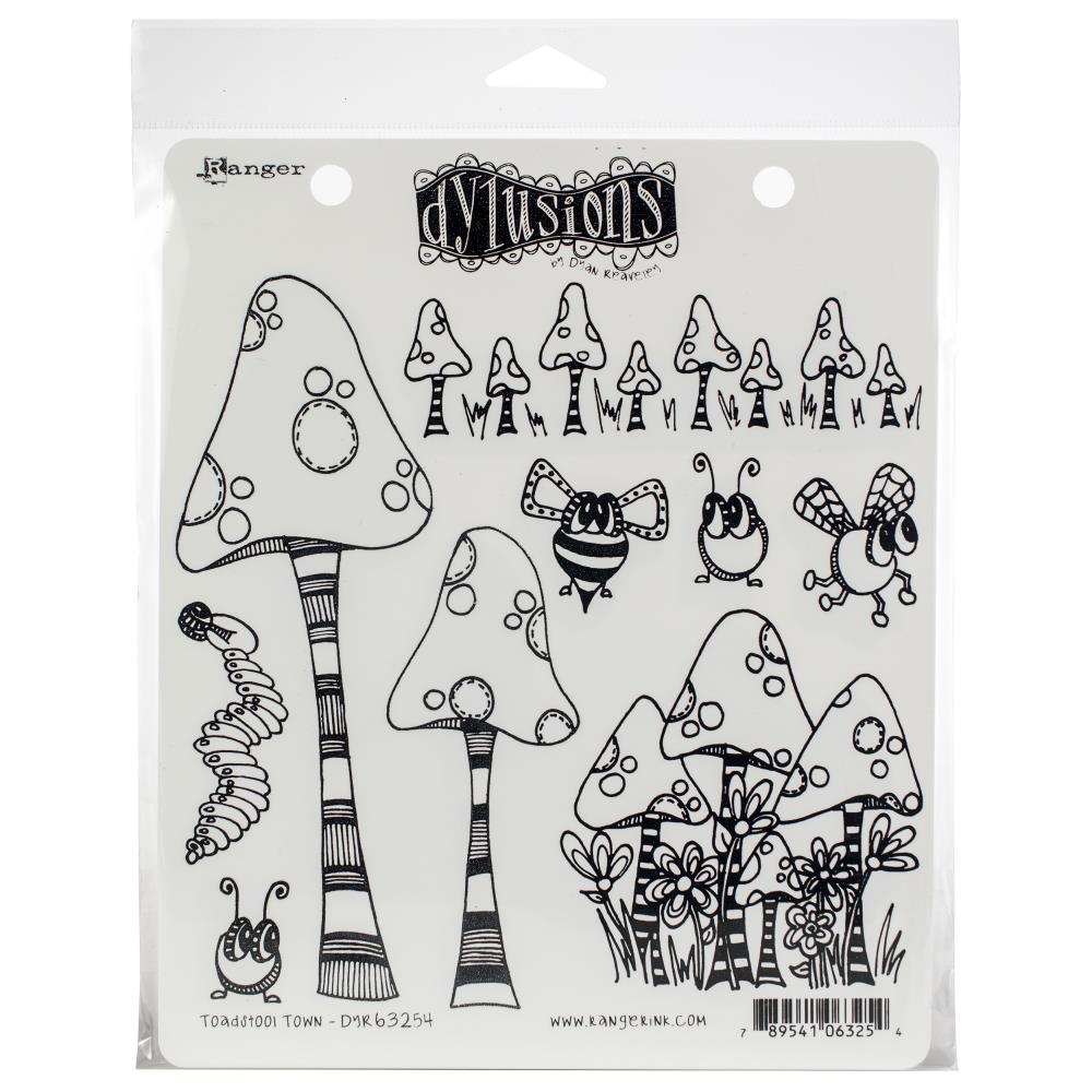 Dyan Reaveleys Dylusions Cling Stamp Collections - Toadstool Town