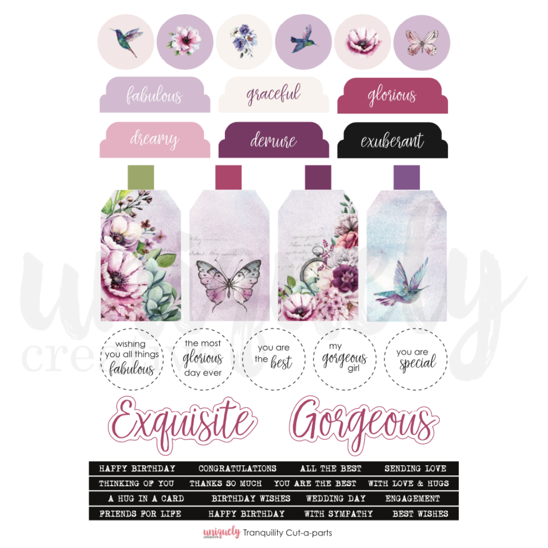 Uniquely Creative - Cut-A-Part Sheet - Tranquility