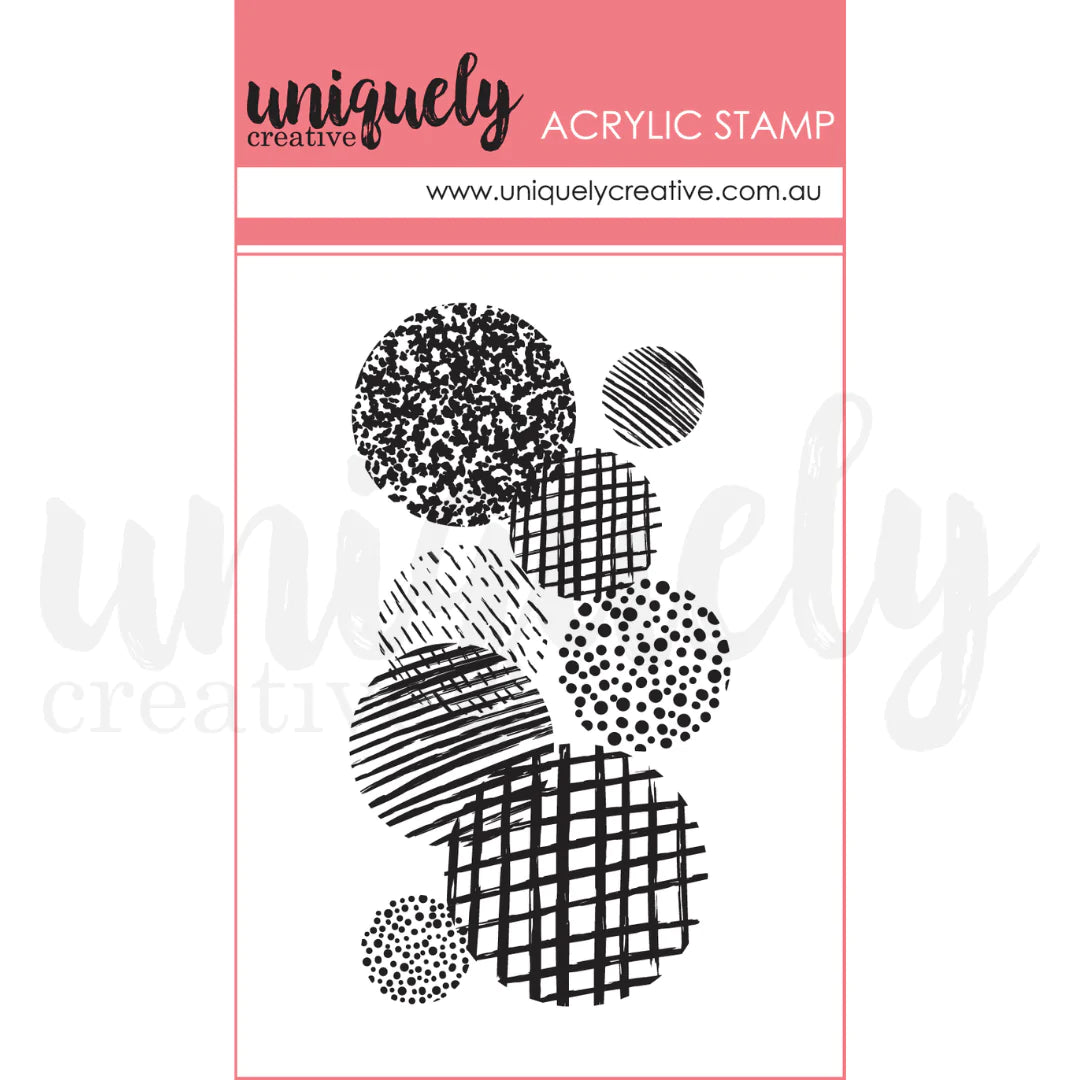 Uniquely Creative - Acrylic Mini Mark Making Stamp - Texture Circles