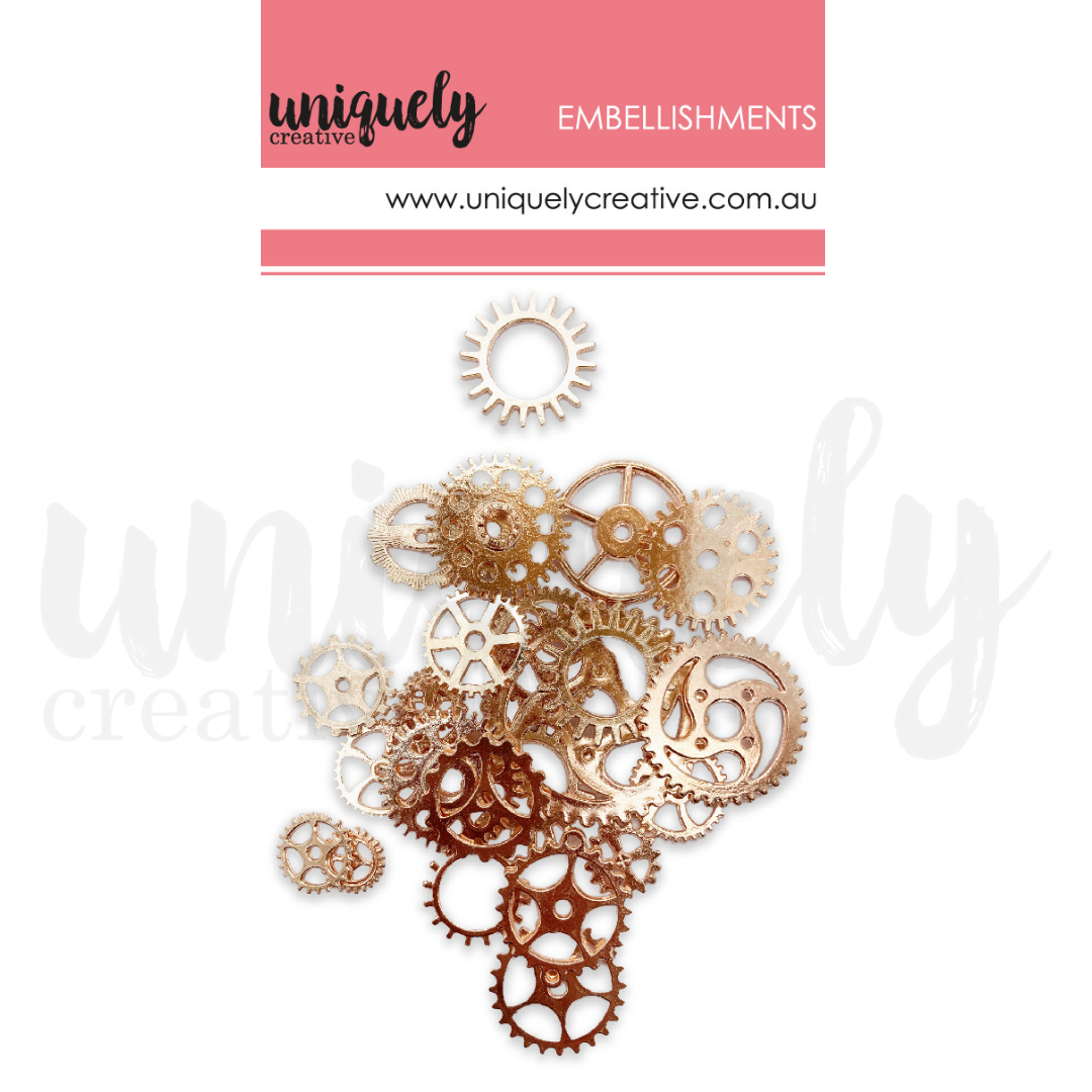 Uniquely Creative - Metal Cogs - Rose Gold