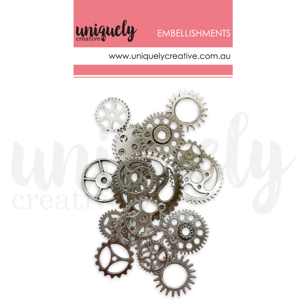 Uniquely Creative - Metal Cogs - Silver