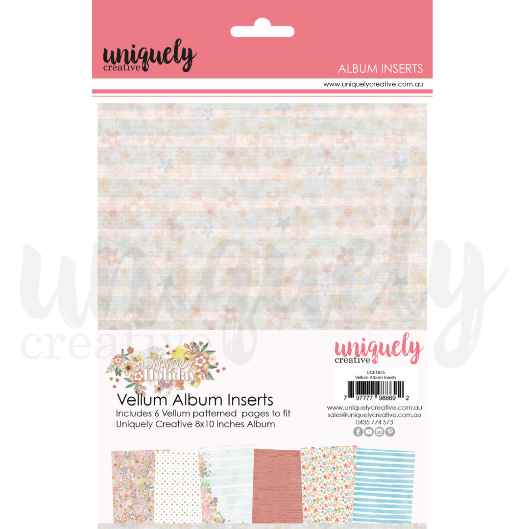 Uniquely Creative Vellum Album Inserts - Summer Holiday