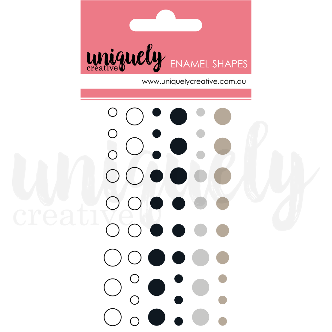 Uniquely Creative - Enamel Shapes - Monochromatic