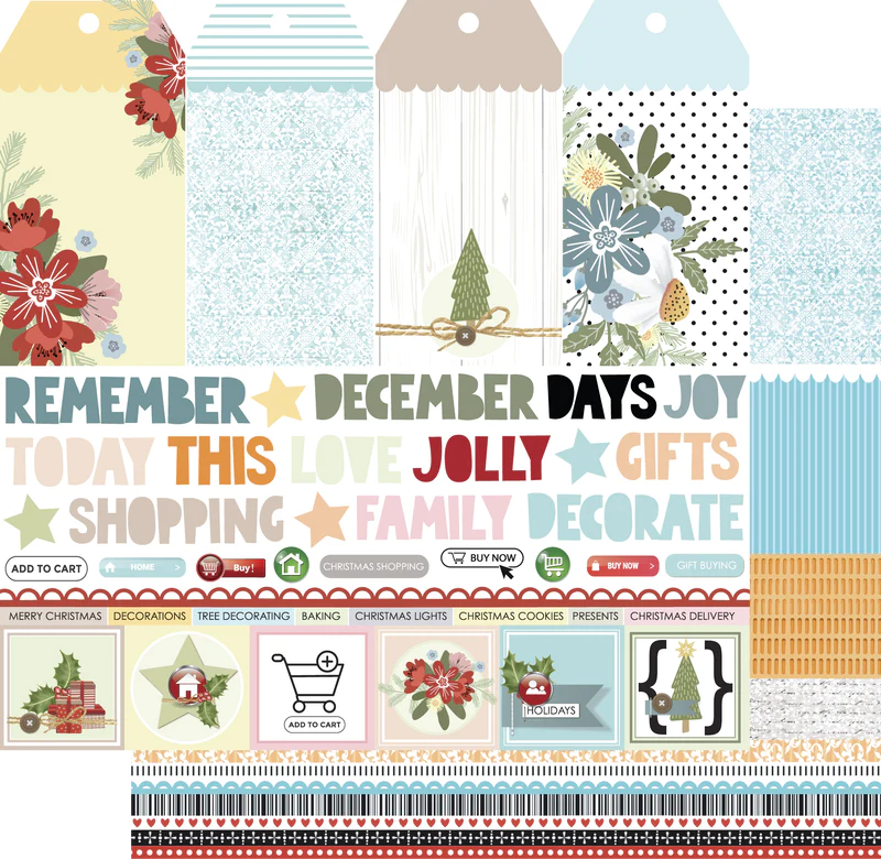Uniquely Creative - Christmas Shopping Paper - A December to Remember