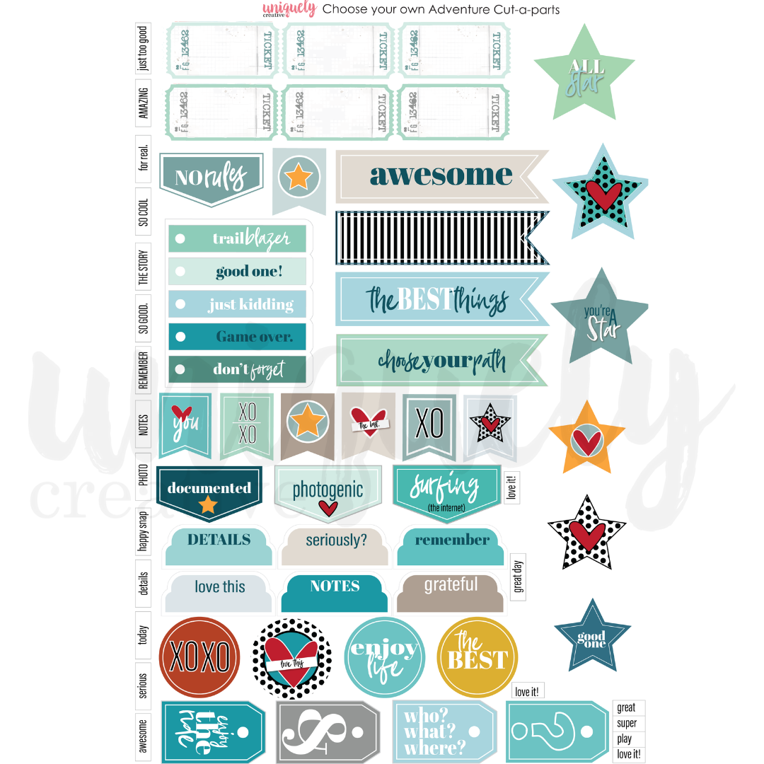 Uniquely Creative - Choose Your Own Adventure - Cut-A-Part Sheet