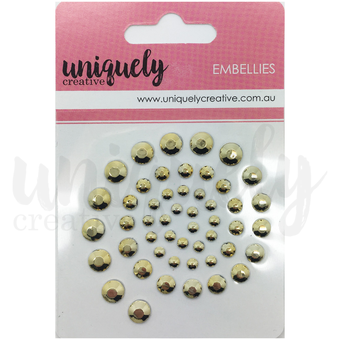 Uniquely Creative - Gold Rhinestones