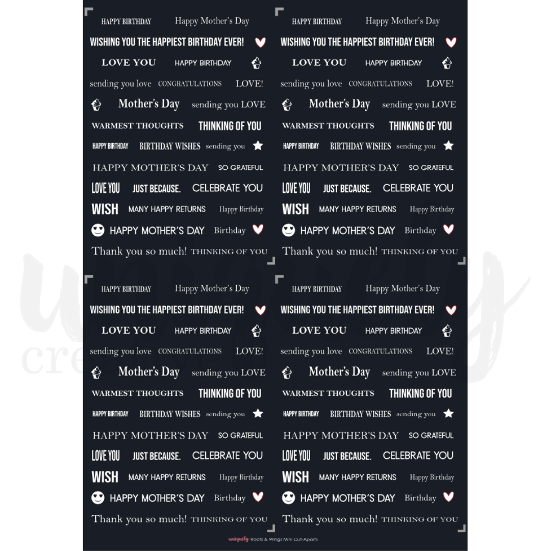 Uniquely Creative - Roots & Wings - Cut-A-Part Sheet - Mini