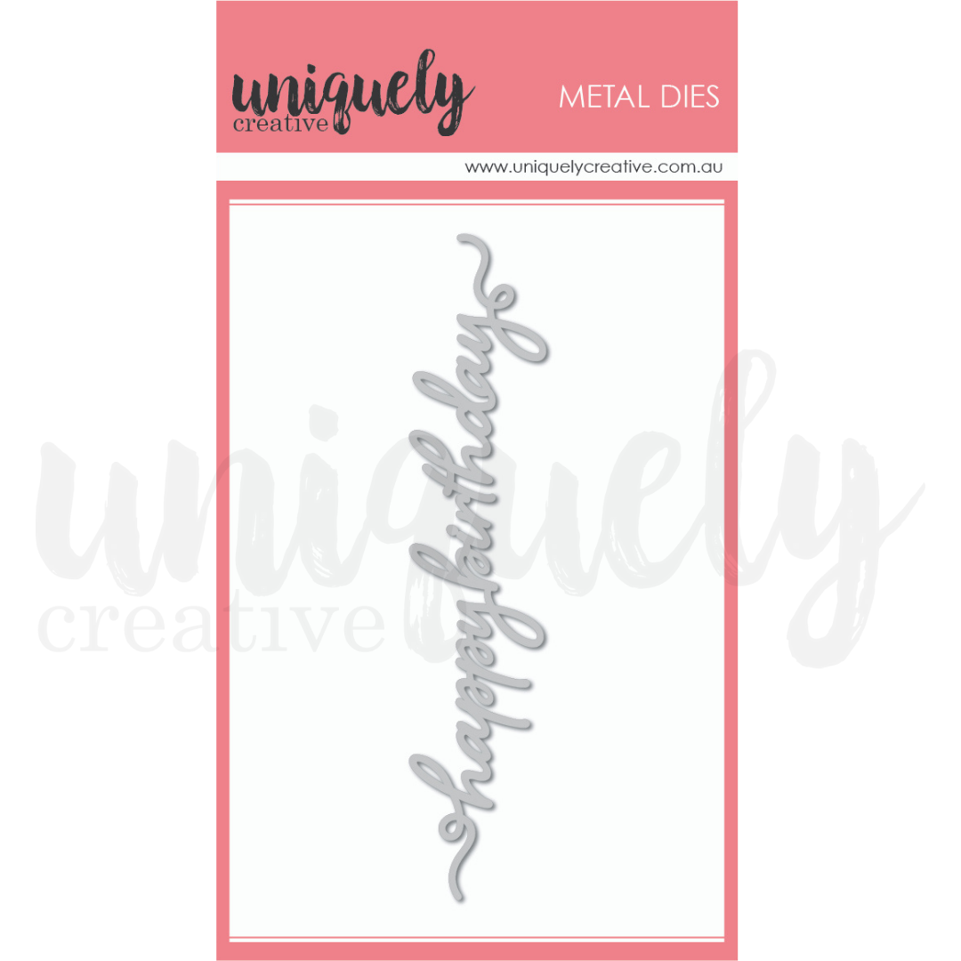 Uniquely Creative - Scripty Birthday Die