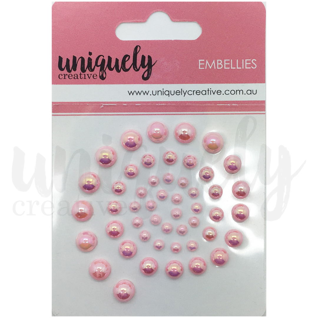 Uniquely Creative Coral Pearls – pack of 50 self-adhesive embellishments for scrapbooking and card making.