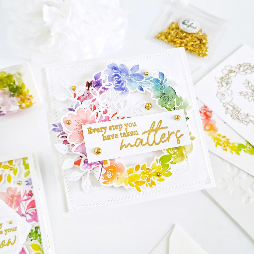 Pinkfresh Studio Die - Rainbow Floral