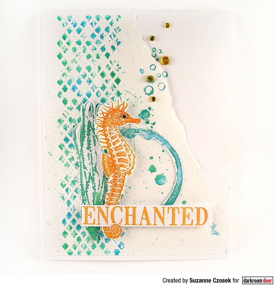 Abstract Stamp - Distressed Diamonds - Crafty Divas