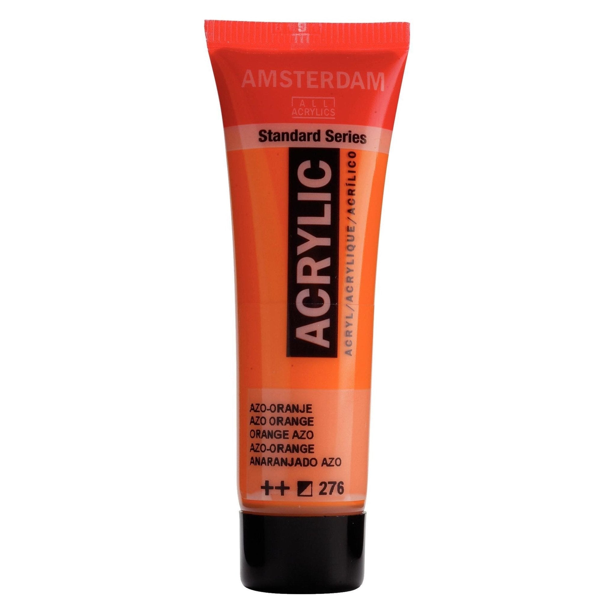 Amsterdam All Acrylics Paint - Azo Orange 276 - Crafty Divas