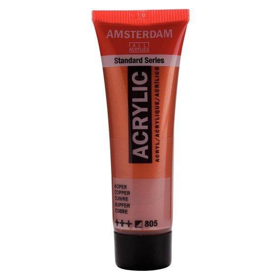 Amsterdam All Acrylics Paint - Copper 805 - Crafty Divas