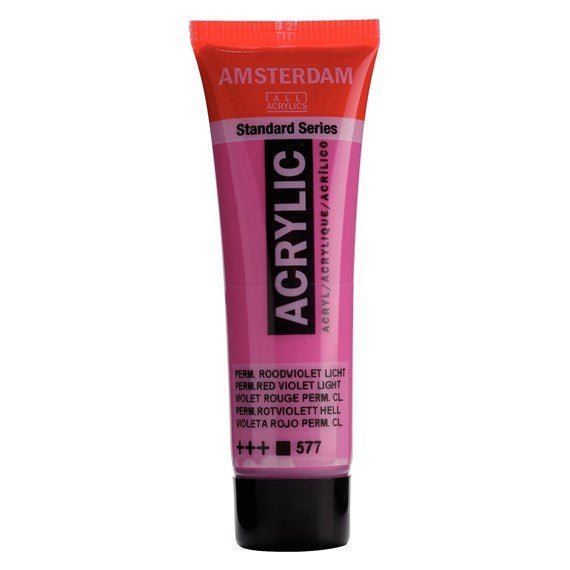Amsterdam All Acrylics Paint - Permanent Red Violet Light 577 - Crafty Divas