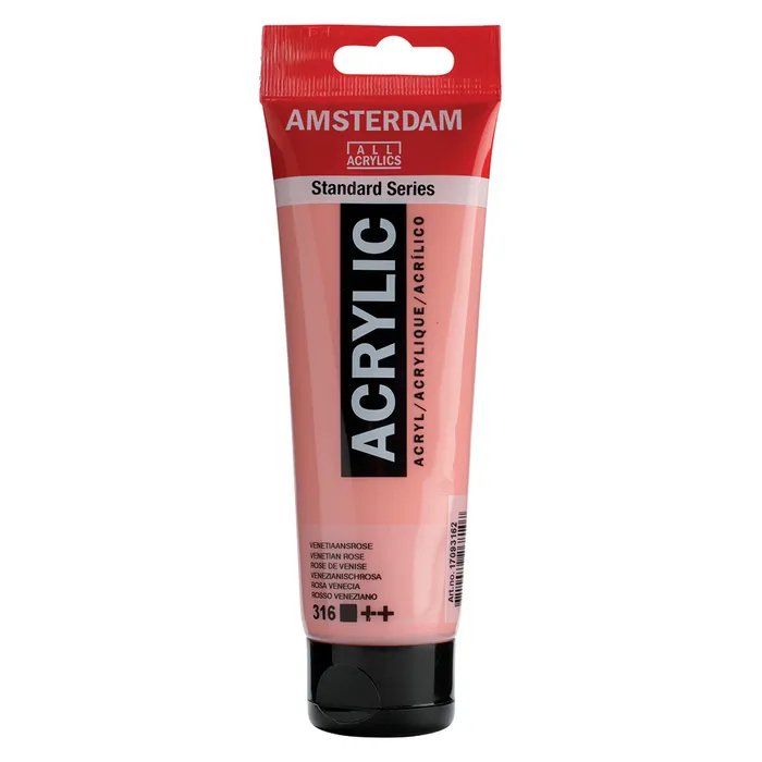 Amsterdam All Acrylics Paint - Venetian Rose 316 - Crafty Divas