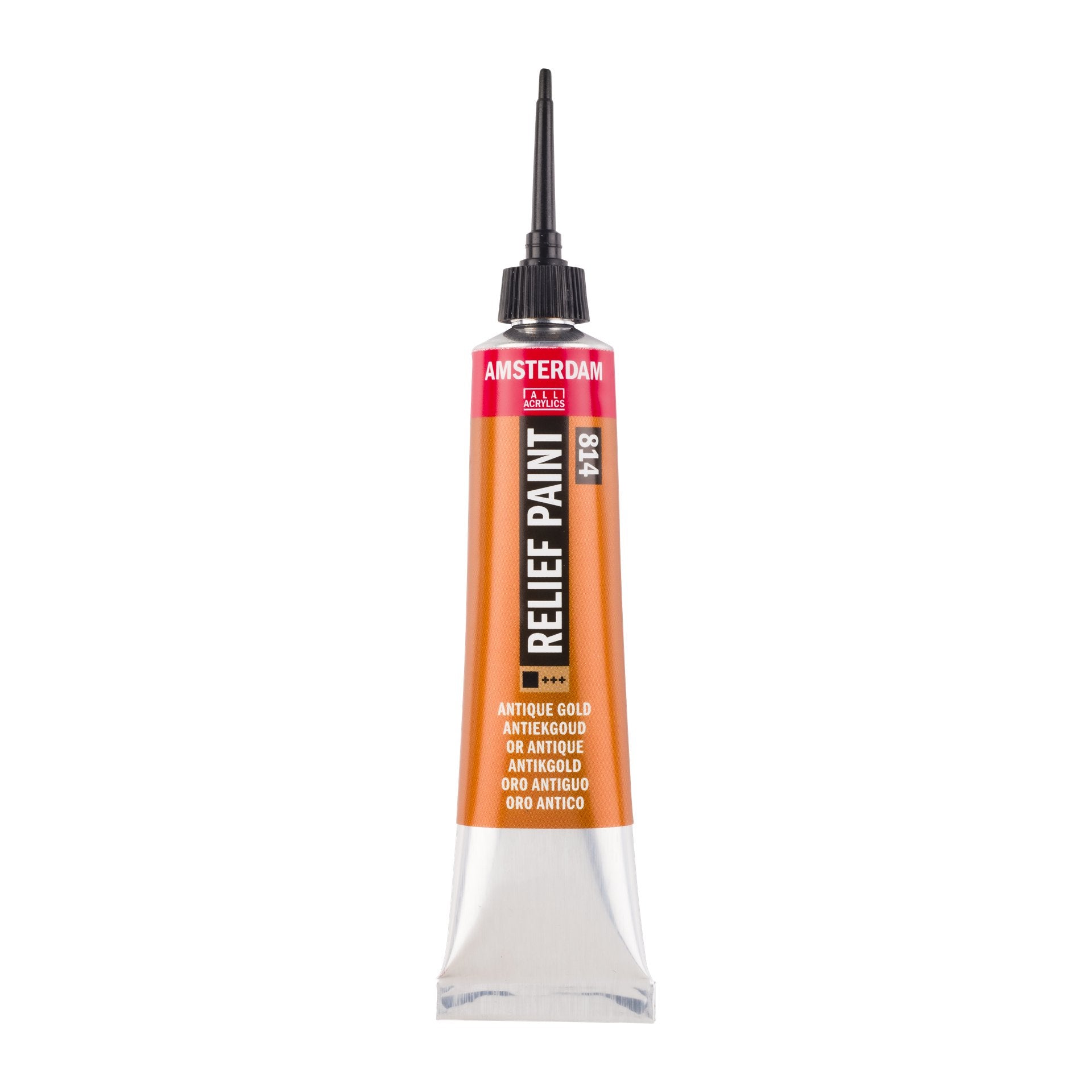 Amsterdam Relief Paint 20ml Antique Gold 814 - Crafty Divas