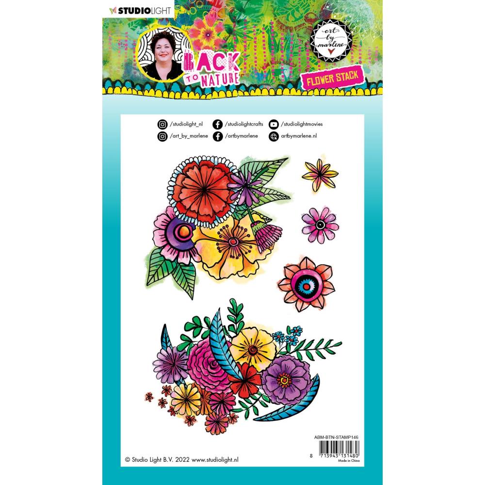 Art By Marlene Back To Nature Clear Stamps - Flower Stack - Crafty Divas