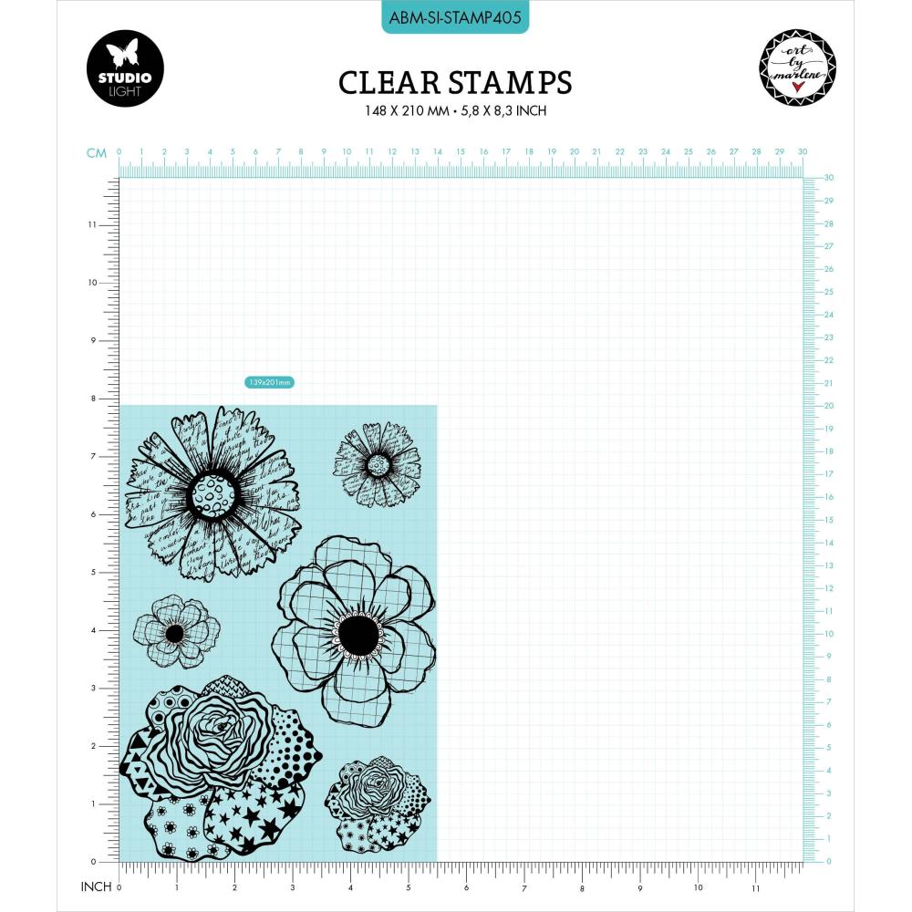 Art By Marlene Signature Collection Stamp - Nr. 405 Mixed Florals - Crafty Divas