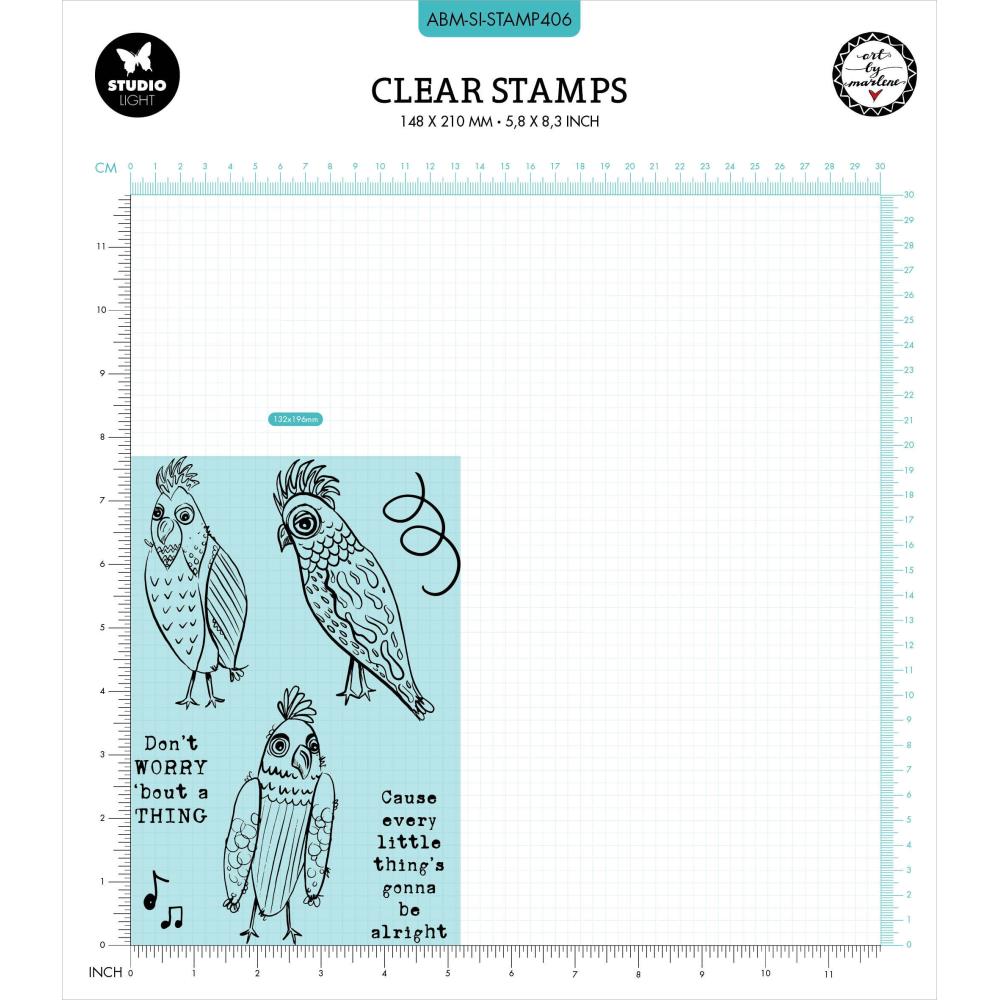 Art By Marlene Signature Collection Stamp - Nr. 406 Don't Worry - Crafty Divas