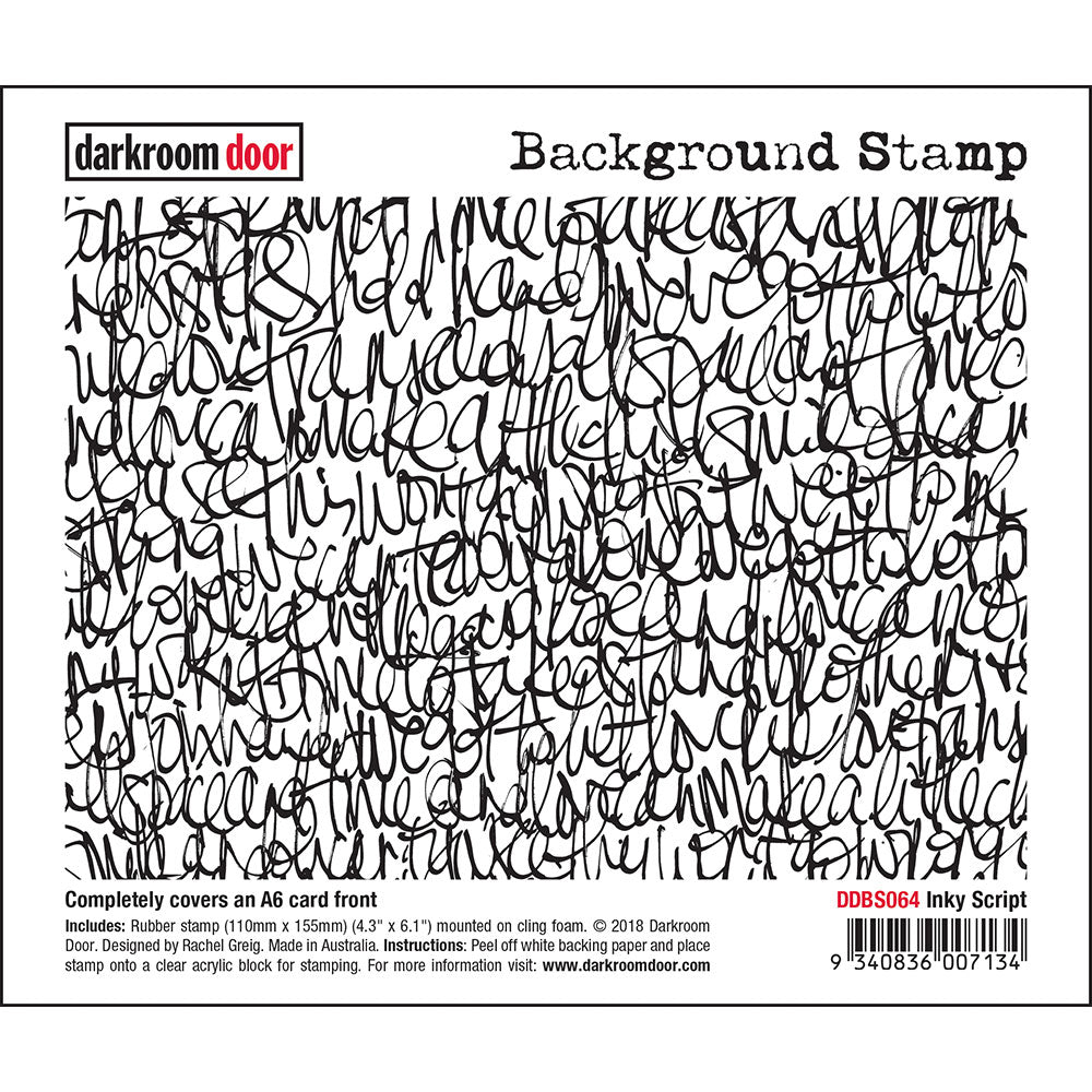Background Stamp - Inky Script - Crafty Divas