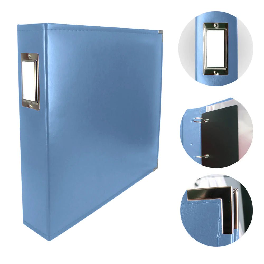 Couture Creations - Classic Superior Leather Album - Country Blue - Crafty Divas