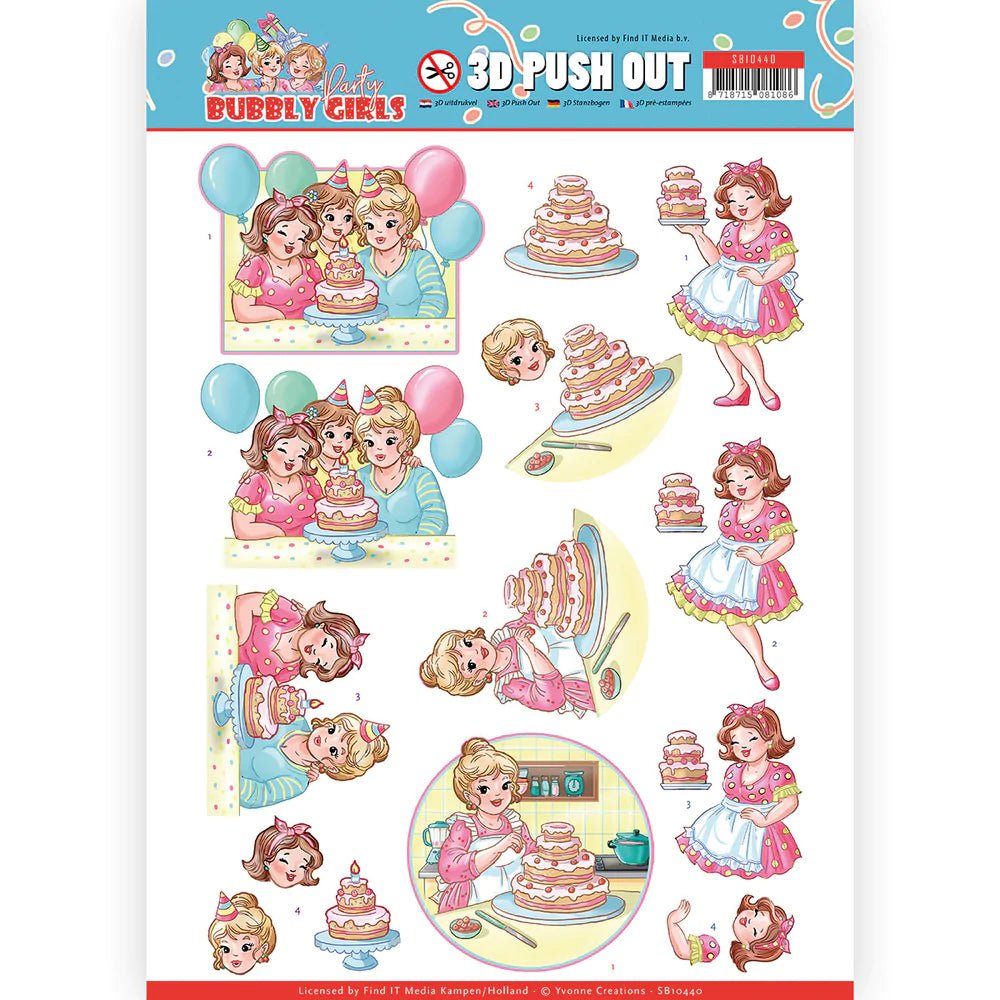 Couture Creations - Yvonne Creations - Bubbly Girls - Party - Baking - Crafty Divas