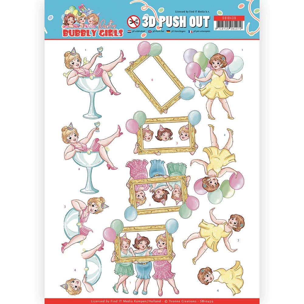 Couture Creations - Yvonne Creations - Bubbly Girls - Party - Let's have fun - Crafty Divas