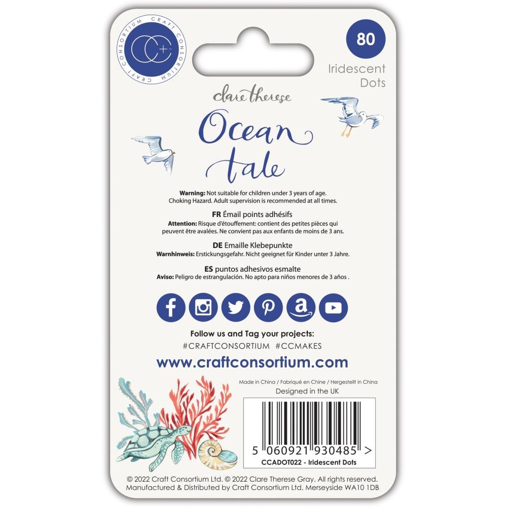 Craft Consortium Adhesive Enamel Dots - Ocean Tale - Crafty Divas