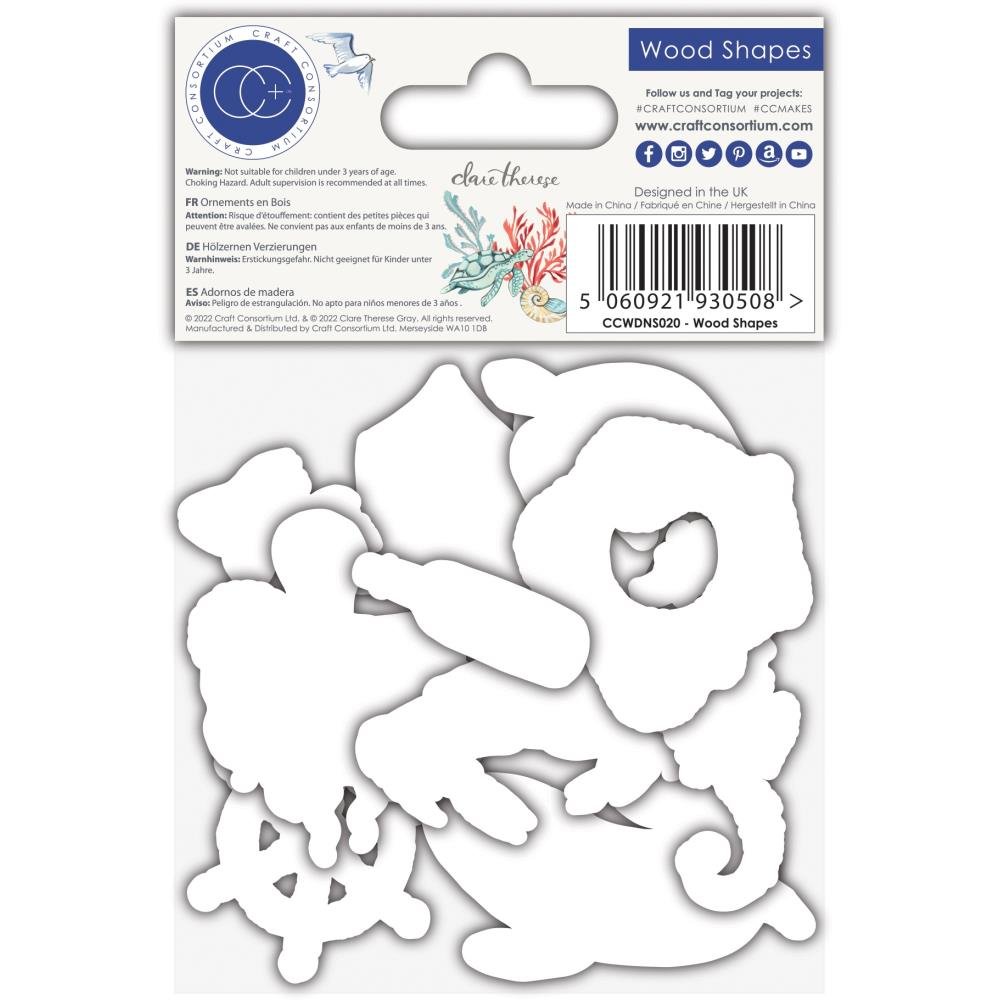 Craft Consortium Laser-Cut Wooden Shapes - Ocean Tales - Crafty Divas