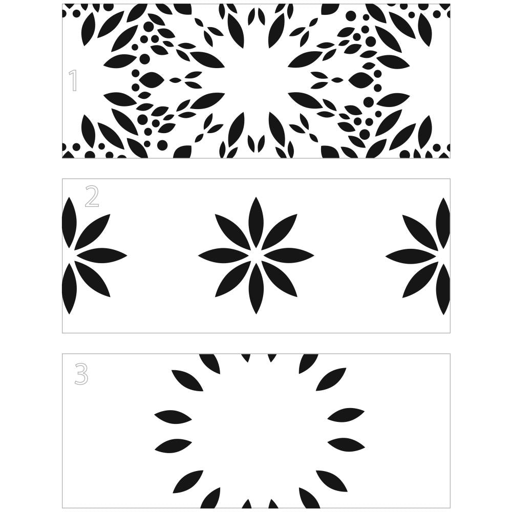 Crafters Workshop Layered Card Stencil 8.5x11 - Slimline Layered Mums - Crafty Divas