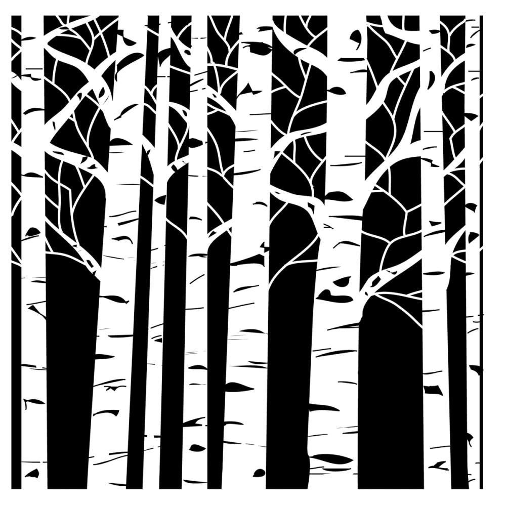Crafters Workshop Template 12x12 - Aspen Trees - Crafty Divas