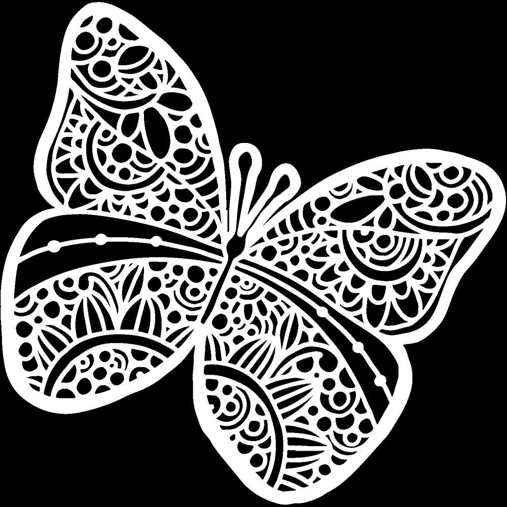 Crafter's Workshop Template 12x12 - Sunny Butterfly - Crafty Divas