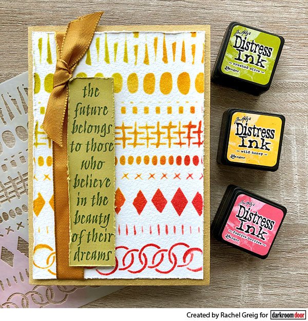 Darkroom Door Small Stencil - Grunge Borders - Crafty Divas