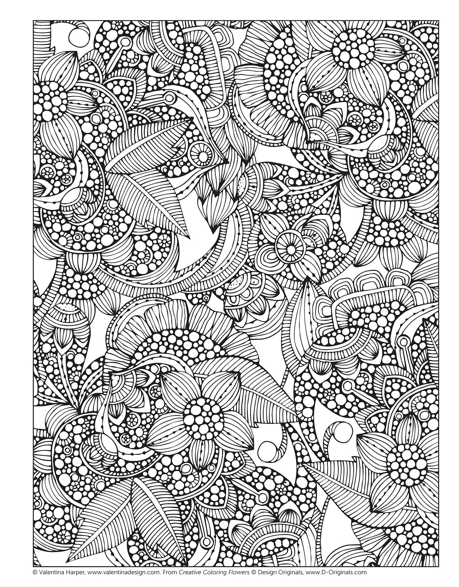 Design Originals Colouring Book - Creative Coloring Flowers - Crafty Divas