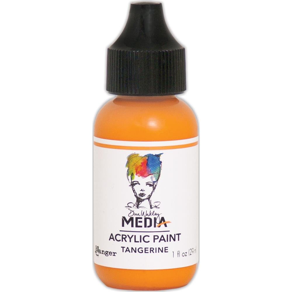 Dina Wakley Media Acrylic Paint - Tangerine - Crafty Divas