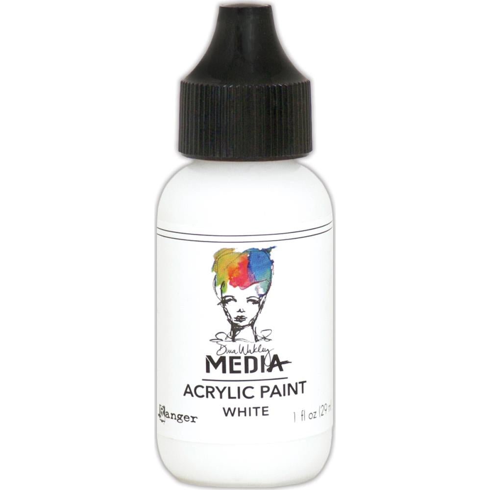 Dina Wakley Media Acrylic Paint - White - Crafty Divas