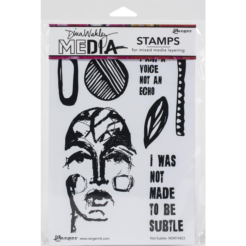 Dina Wakley Media Cling Stamps - Not Subtle - Crafty Divas