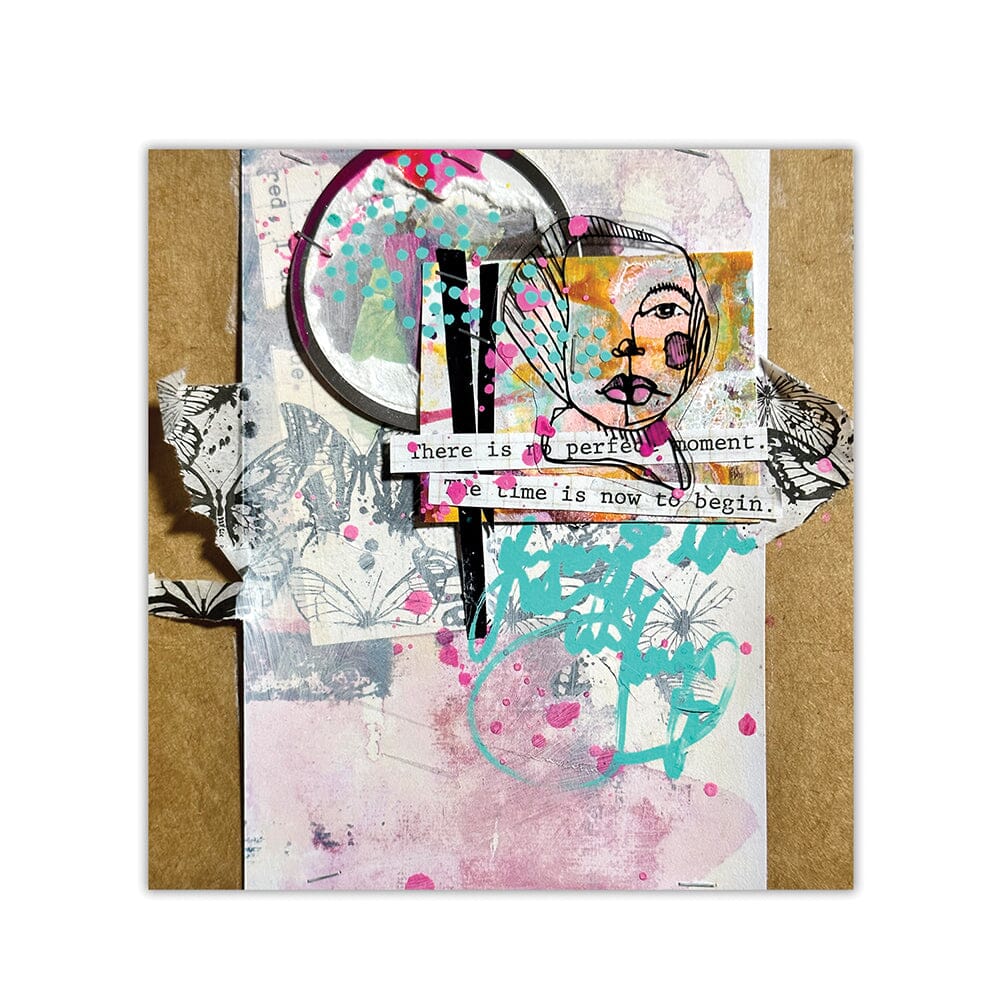 Dina Wakley Media Mixed Media Collage Sparks 6x4 - Collection 2 - Crafty Divas