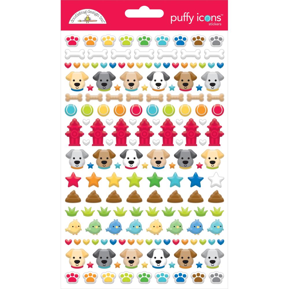 Doodlebug Puffy Stickers - Doggone Cute Icons - Crafty Divas