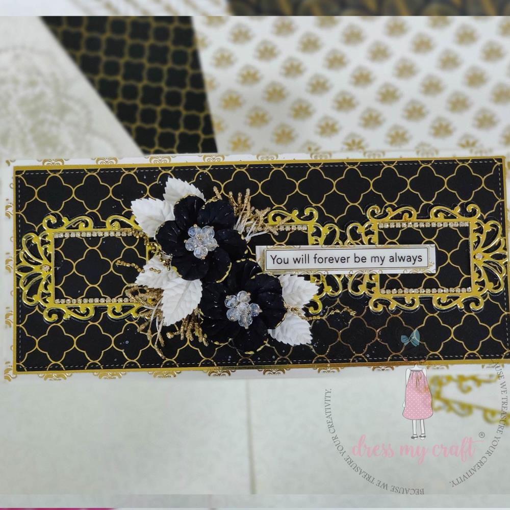 Dress My Craft Single-Sided Paper Pad 12X12 - Festive Vibes Foiled Designs - Crafty Divas