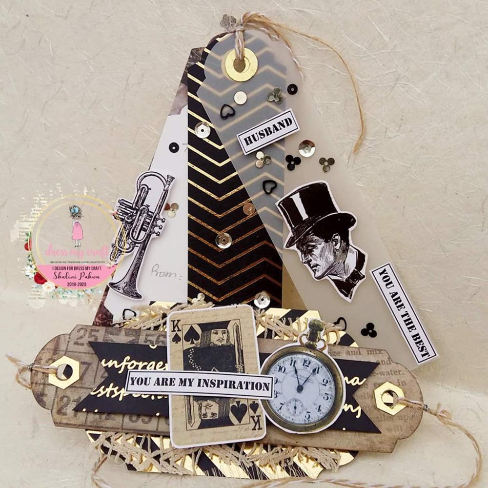 Dress My Craft Single-Sided Paper Pad 12X12 - Opulent Foiled Designs - Crafty Divas