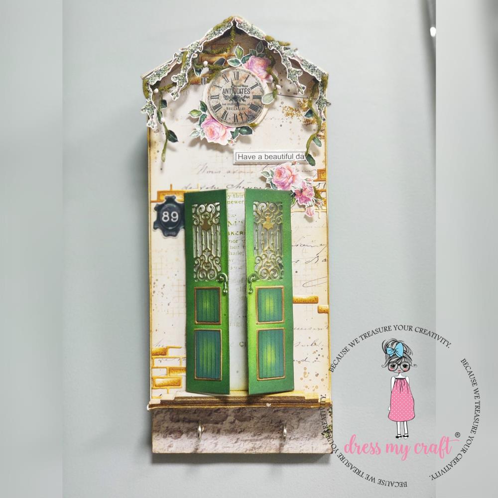 Dress My Craft Single-Sided Paper Pad 12X12 - Wall Of Roses - Crafty Divas