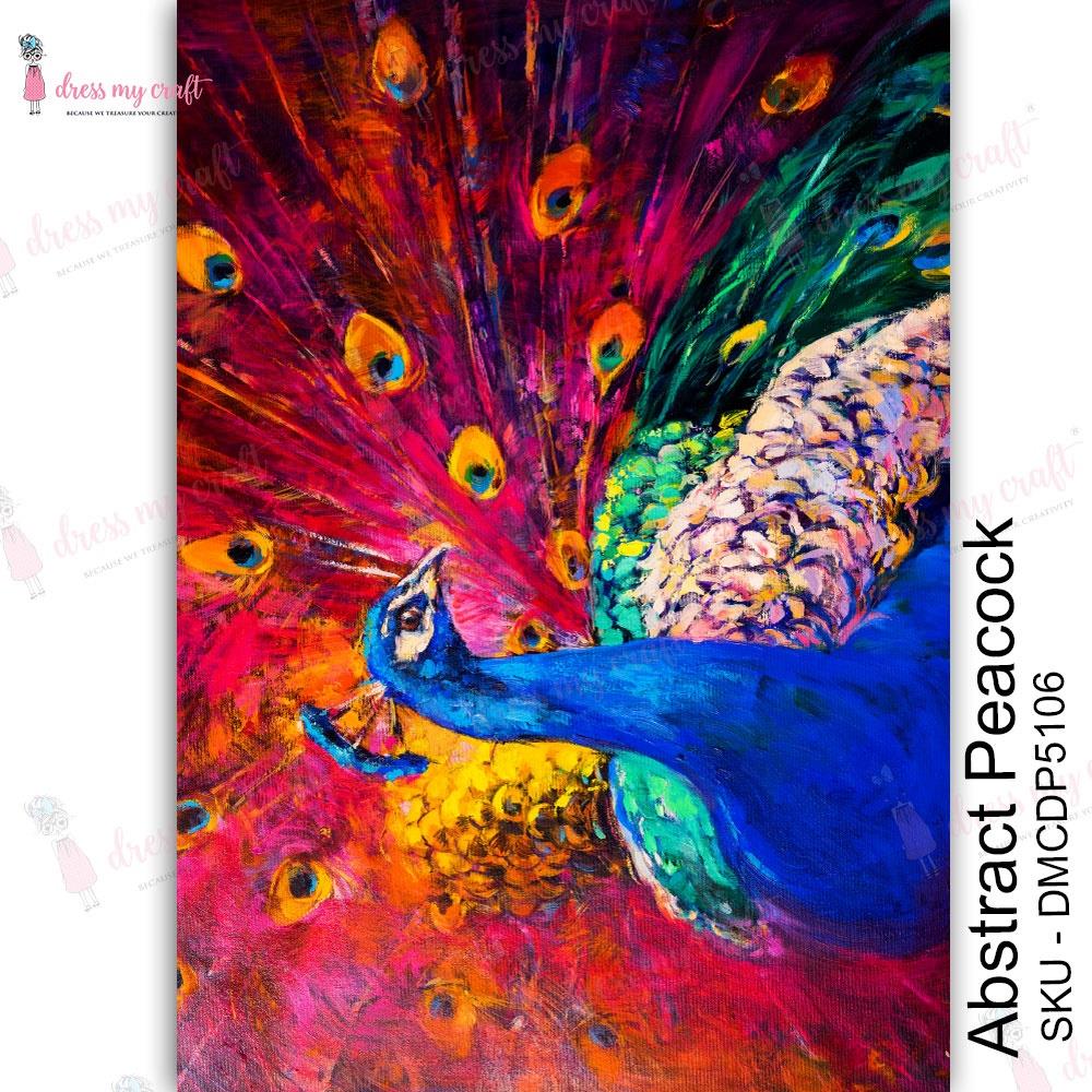 Dress My Craft Transfer Me Sheet A4 - Abstract Peacock - Crafty Divas